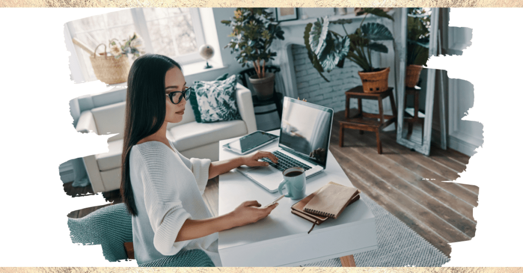 Woman working at desk